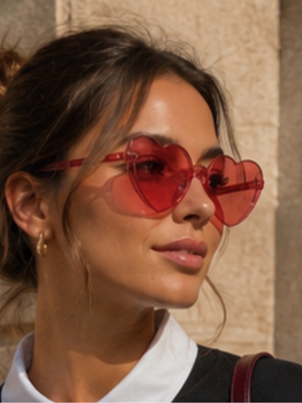 EUC. Heart shape frameless glasses. Funky and fun. Perfect for Valentine’s Day